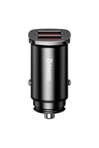 Baseus Inteligentna ładowarka samochodowa Square 2x USB QC3.0 Quick Charge 3.0 SCP AFC 30W czarny