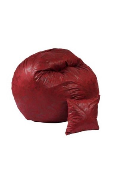 Pufrelax Methuselah Armchair Set with Cushion, Textile Material - Cranberry