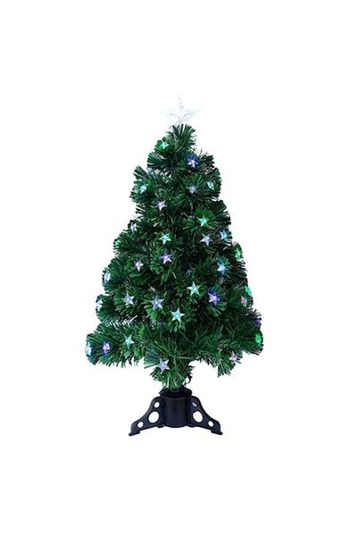 OEM Decorațiune pentru brad de Crăciun cu stele LED, 45x90cm, verde