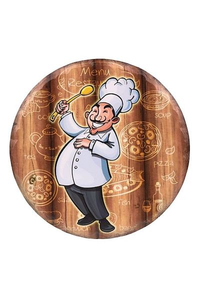 OEM Ceramic Pot Holder, Chef Model, 18x18cm, Multicolor