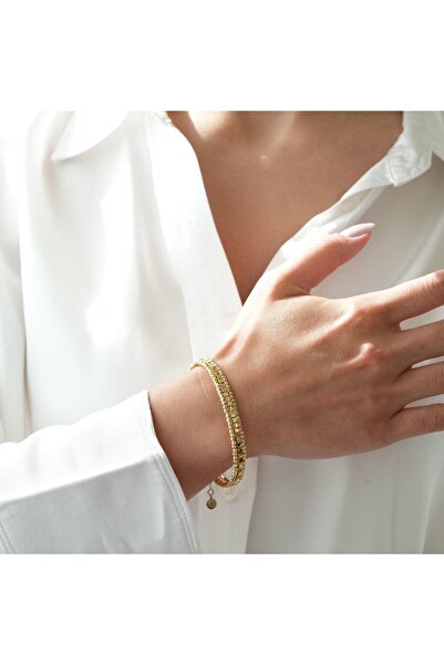 Zeyd Jewelry Dorika&Küp 14 Ayar Altın Kelepçe