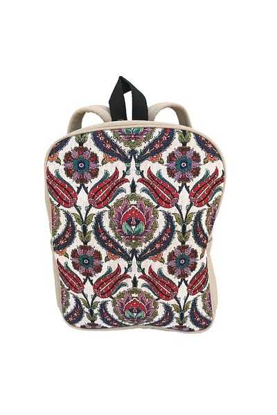 OEM Rucsac textil cu imprimeu floral, M1, 30x37 cm