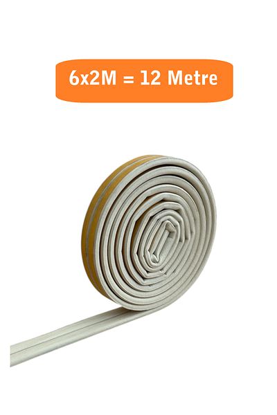 HOMDEP Door Window Wick Adhesive (White) Door Window Tape Tapes 6X2 Meters = 12 Meters