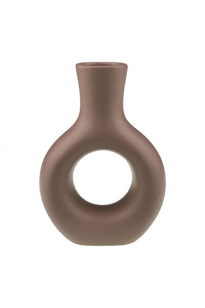 OEM Decorative Ceramic Vase, 13x18 cm, Light Brown