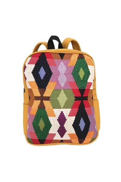 OEM Rucksack made of textile material with geometric print, 30x37 cm