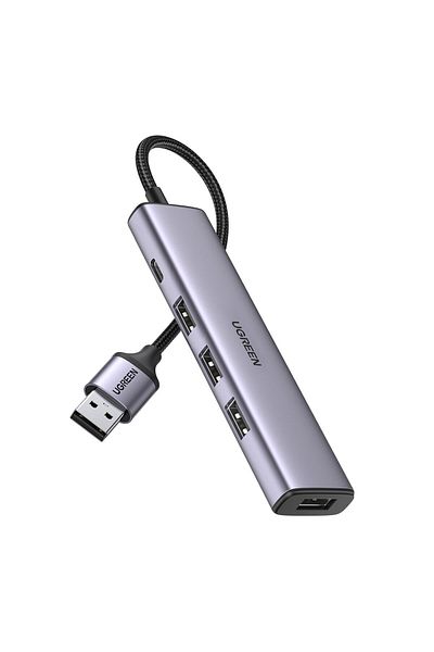 Ugreen Splitter de porturi USB HUB - 4x USB 3.0 gri
