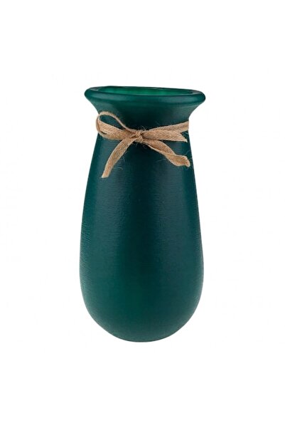 OEM Vaza din plastic cu fundita 14x29 cm verde