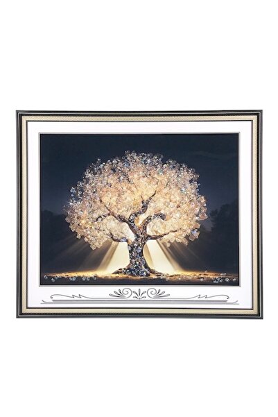 OEM Tablou Multicolor cu Rama din Plastic si Cristale - Dimensiune 64x54 cm