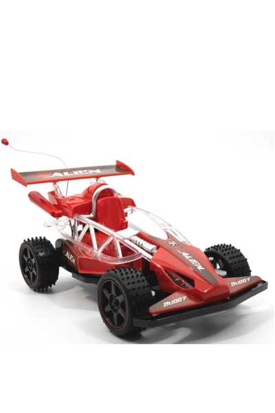 divendi-ro Mașină de jucărie, cu telecomandă, faruri iluminate, Buggy, scară 1:18, 25 cm lungime, roșu-alb