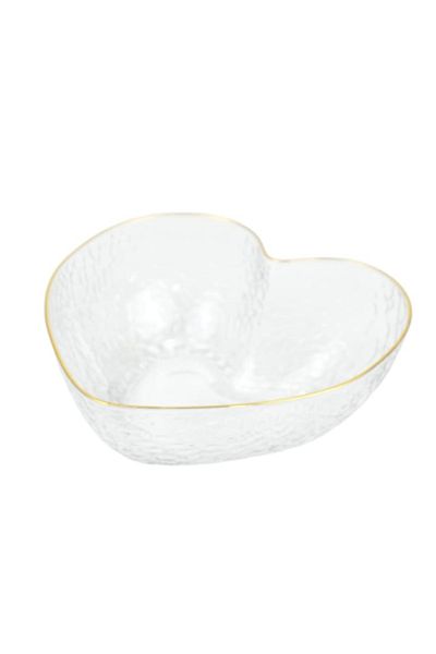 OEM Fructiera din plastic in forma de inima, 18x18.5x6.4 cm, transparent