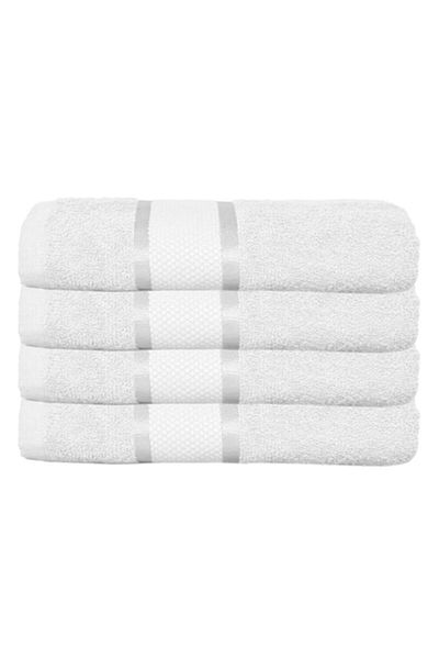 OEM Set 4 Prosoape de Baie, Bumbac, Uni, 400g/m², 70x140cm, Alb