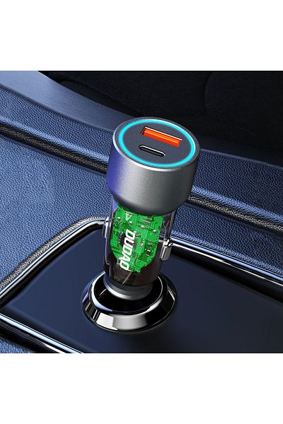 DUDAO Încărcător auto R4T 30W USB-A USB-C - Gri