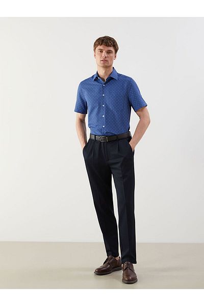 LC Waikiki Lcwaikiki Formal Regular Fit Short Sleeve Gabardine Men's Shirt