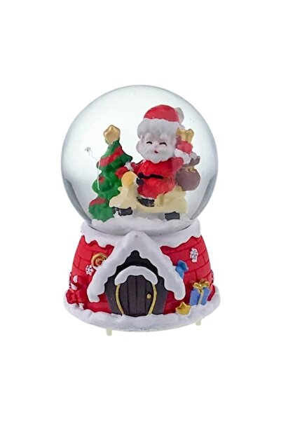OEM Glob de sticlă cu figurină de Crăciun, 8x12 cm