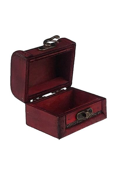 OEM Cutie din lemn cu flori, 8x6 cm, maro