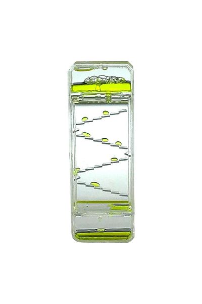 OEM Decoratiune din plastic cu lichid si bule, 6x16 cm, transparent-galben