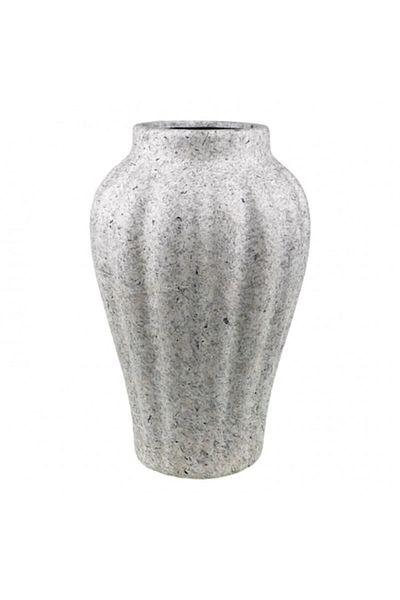 OEM Vază ceramică cu bază îngustă 15x26 cm albă