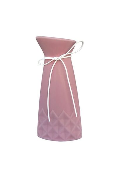 OEM Vază ceramică cu bază în romb și panglică, M2, 11x24 cm