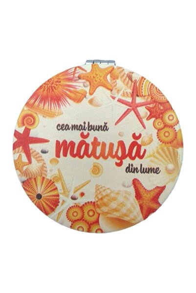 OEM Oglinda metalica pentru poseta, Cea mai buna matusa din lume, 7x7cm, Mult...