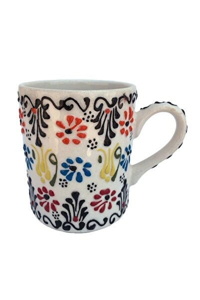 OEM Cană ceramică cu flori desenate, M1, 8x10 cm