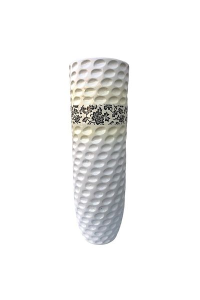 OEM Ceramic Vase with Geometric Patterns and Flowers, M1, 19x62 cm