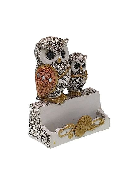 OEM Business Card Holder, Resin, Owls, 10x13cm, Multicolor, M1
