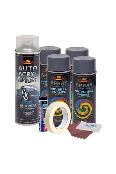 divendi-ro Complete repair and painting kit for dark gray V4 wheels