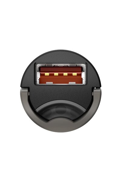 Baseus Mini ładowarka samochodowa inteligentna Tiny Star USB 30W Quick Charge szary