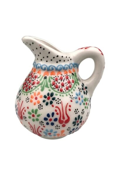 OEM Ulcior ceramic cu mâner și flori pictate, M4,10X10 cm