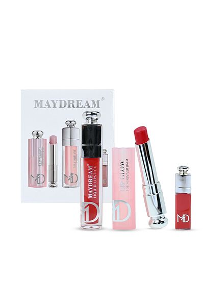 MAYDREAM The Magic Lip Kit Complete Set: Liquid Lipstick, Moisturizer, and Glossy Lipstick
