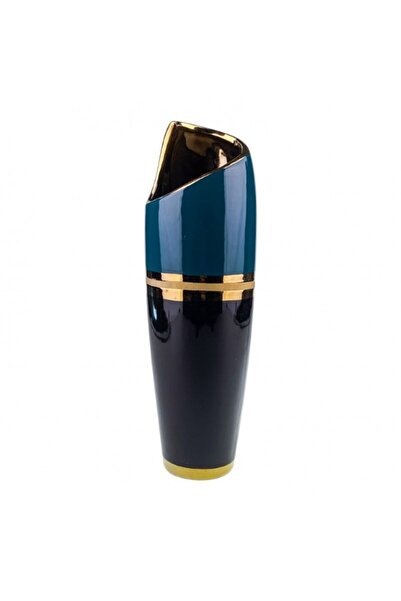 OEM Vază ceramică în două culori, albastră, 11x39 cm