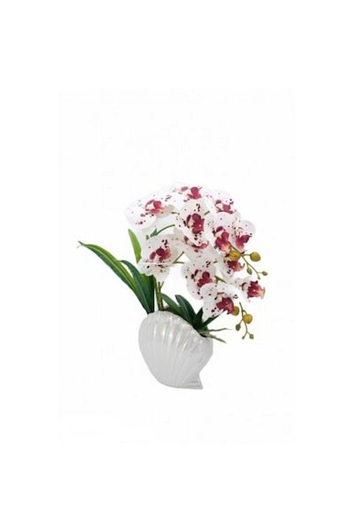 OEM Artificial Orchid Decoration in Pot, Ceramic/Textile