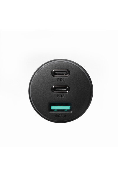 Joyroom Încărcător auto pentru brichetă cu 3 porturi USB și 2x USB-C 70W - Negru