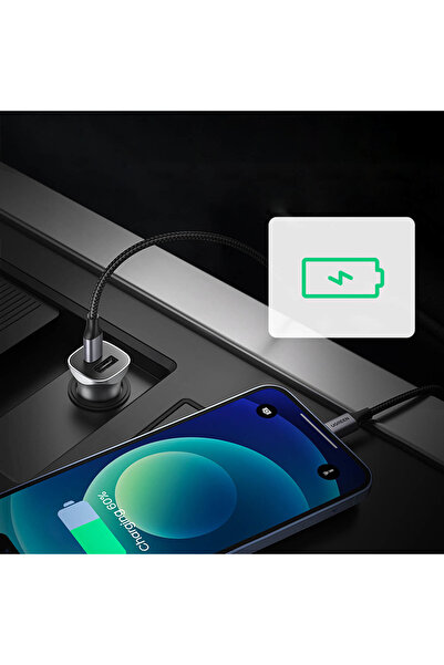 Ugreen Szybka ładowarka samochodowa USB-A i USB-C 30W PD PPS - szara