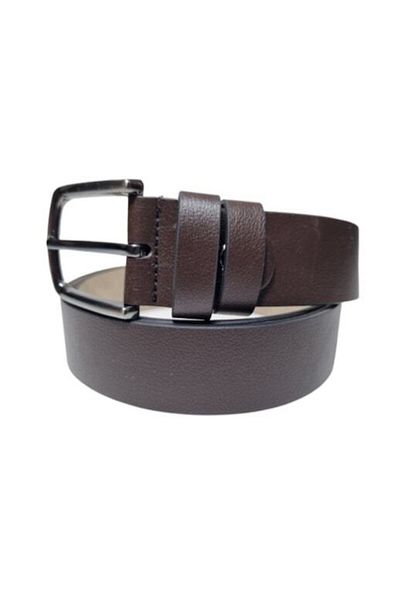 OEM Men's Belt, Leather, Dark Brown, Width 3.5 cm, 110 cm