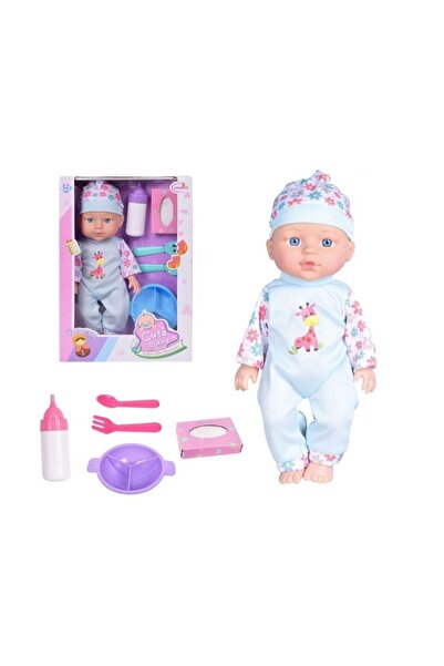 divendi-ro Păpușă interactivă pentru bebeluși, cu accesorii de masă, albastru...