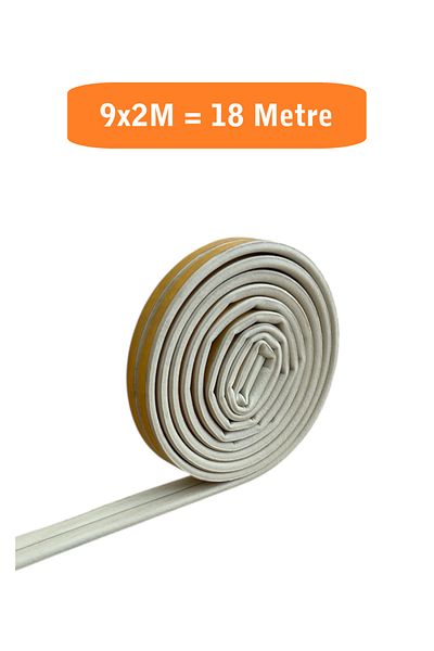 HOMDEP Door Window Wick Adhesive (White) Door Window Tape Tapes 9X2 Meters= 18 Meters