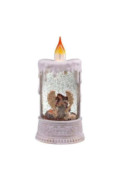 OEM Lumânare din plastic cu muzică, model îngeresc, încărcare USB, 12x25 cm