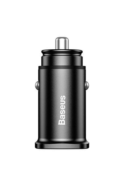 Baseus Inteligentna ładowarka samochodowa Square 2x USB QC3.0 Quick Charge 3.0 SCP AFC 30W czarny