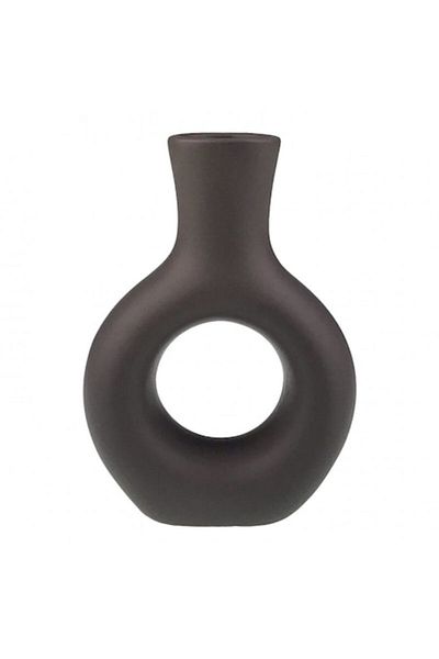 OEM Vaza decorativa din ceramica, 13x18 cm, maro