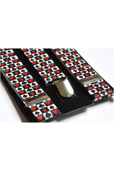 OEM Bretele Unisex, Model Y, Inchizatori Metalice, 25 mm, Imprimeu Multicolor