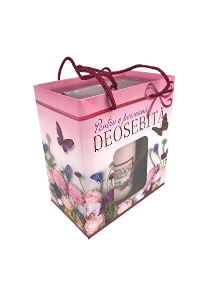 OEM Cana cu lingurita si siret, ambalata in punga pentru cadouri, cu text biblic, ceramica, 200 ml, 13x1