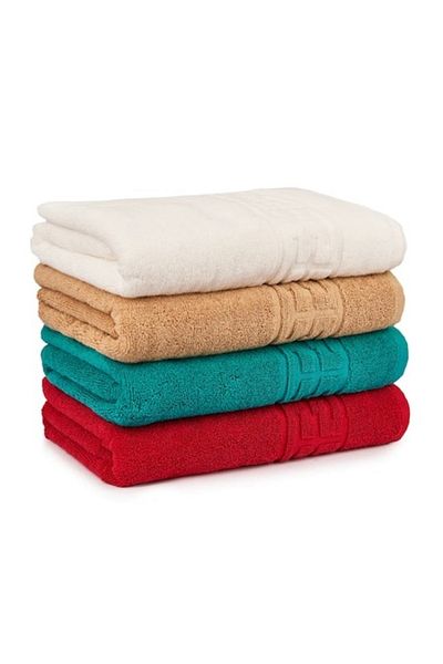 OEM Set 4 Towels Red, Green, Cappuccino, 70x140cm, 100% Cotton, 550gr