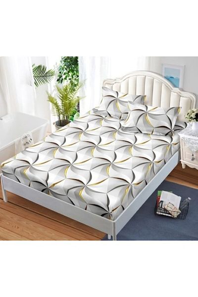 OEM Fitted Bed Sheet, 2 Persons, 160x200 cm, Star Pattern, Multicolor