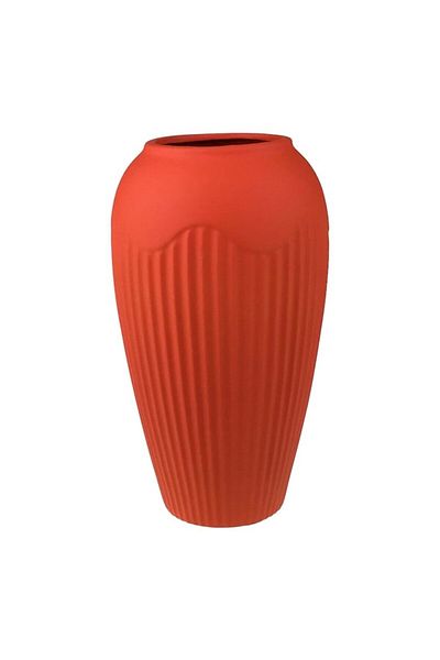 OEM Ceramic Vase with Red Stripes 12x23 cm