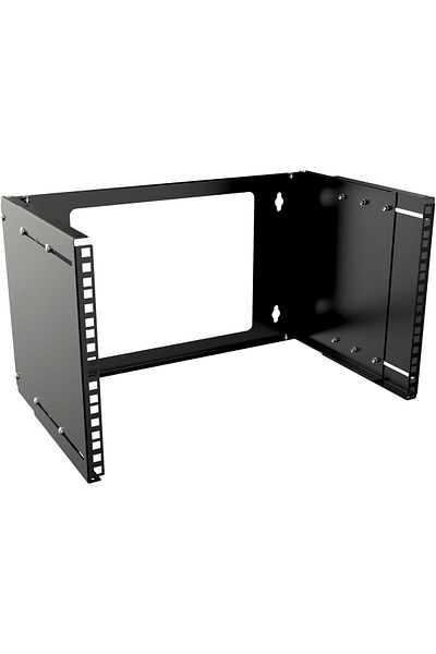 Lanview Regulowany stelaż ścienny 19" 6U, otwarty, czarny., RAR210BL