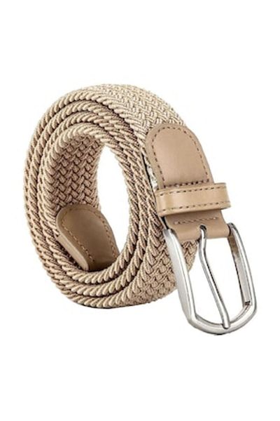 OEM Unisex Elastic Belt, 105-125cm x 3.5cm, Beige