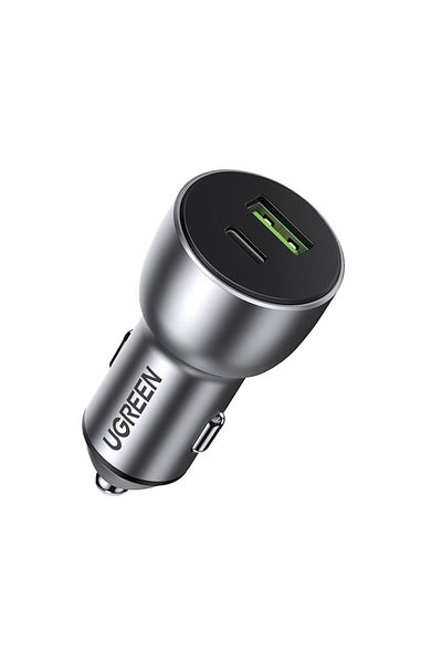 Ugreen Încărcător auto USB și USB-C QC 3.0 PD 36W 3A Gri