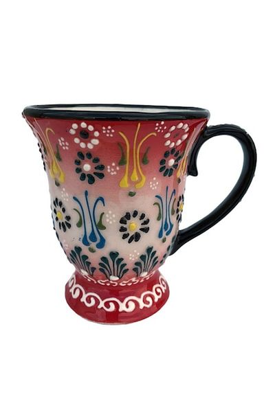 OEM Ceramic Mug with Handle, Red, 10x12 cm