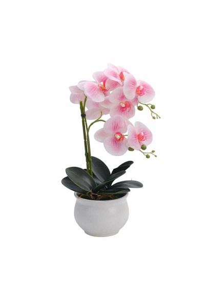 OEM Artificial Orchid in Pot, PVC/Textile/Ceramic, 45x14 cm Pink